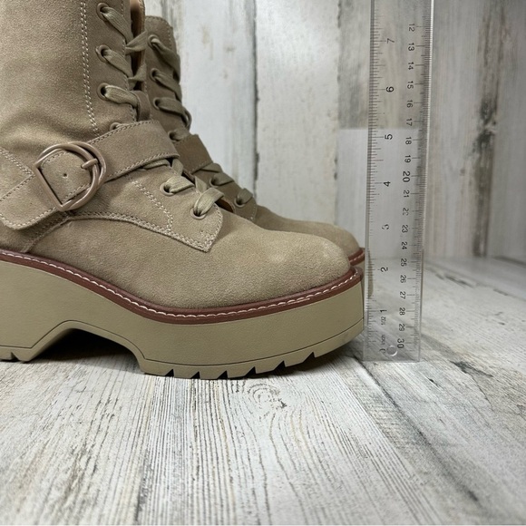 NEW Blondo Grayce Tan Waterproof Platform Lace Up Ankle Bootie #1230 - Picture 7 of 13